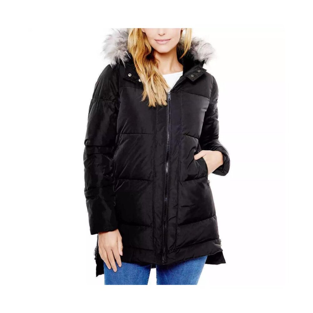 Woman’s NWT Water Resistant Faux Fur Hood Framework Anorak Jacket Size L